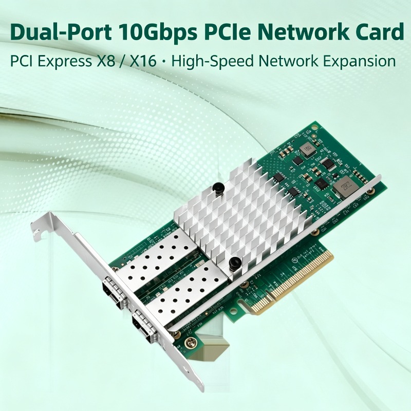 10Gb Sfp+ Pcie Network Card Dual Port - X520-DA2 82599EN Kartu Jaringan Fiber Dual