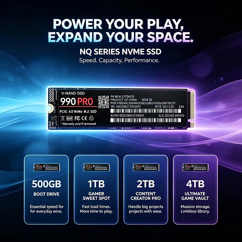 SSD 990 PRO asli, kapasitas 50 - M.2 Nvme 4Tb Pcie 4.0 Ssd ulasan dan harga