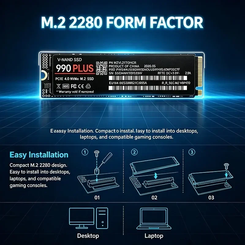 SSD M.2 NVMe PCIe 4.0 990 Plus - M.2 Nvme 4Tb Pcie 4.0 Ssd ulasan dan harga