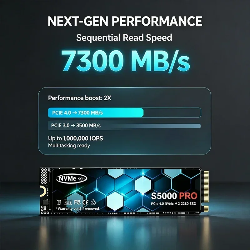 S5000 PRO M.2 SSD, Hard Disk 1 - M.2 Nvme 4Tb Pcie 4.0 Ssd ulasan dan harga