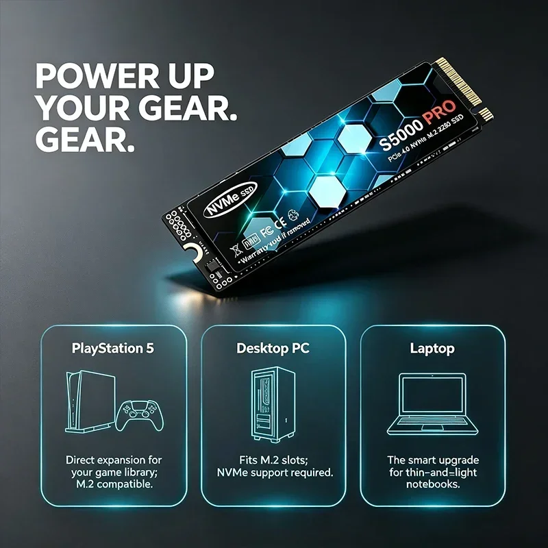 S5000 PRO M.2 SSD, Hard Disk 1 - M.2 Nvme 4Tb Pcie 4.0 Ssd ulasan dan harga