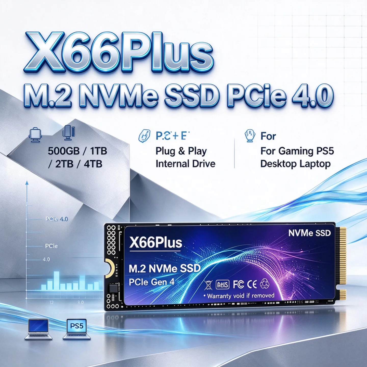 NVMe M.2 SSD PCIe 4.0 X66Plus: - M.2 Nvme 4Tb Pcie 4.0 Ssd ulasan dan harga