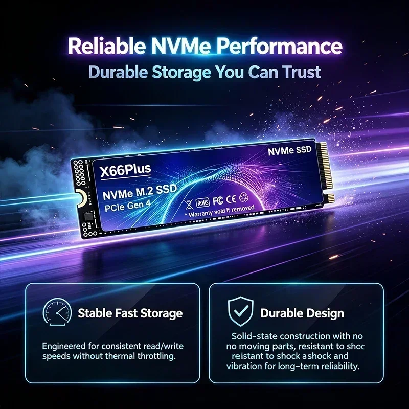 NVMe M.2 SSD PCIe 4.0 X66Plus: - M.2 Nvme 4Tb Pcie 4.0 Ssd ulasan dan harga