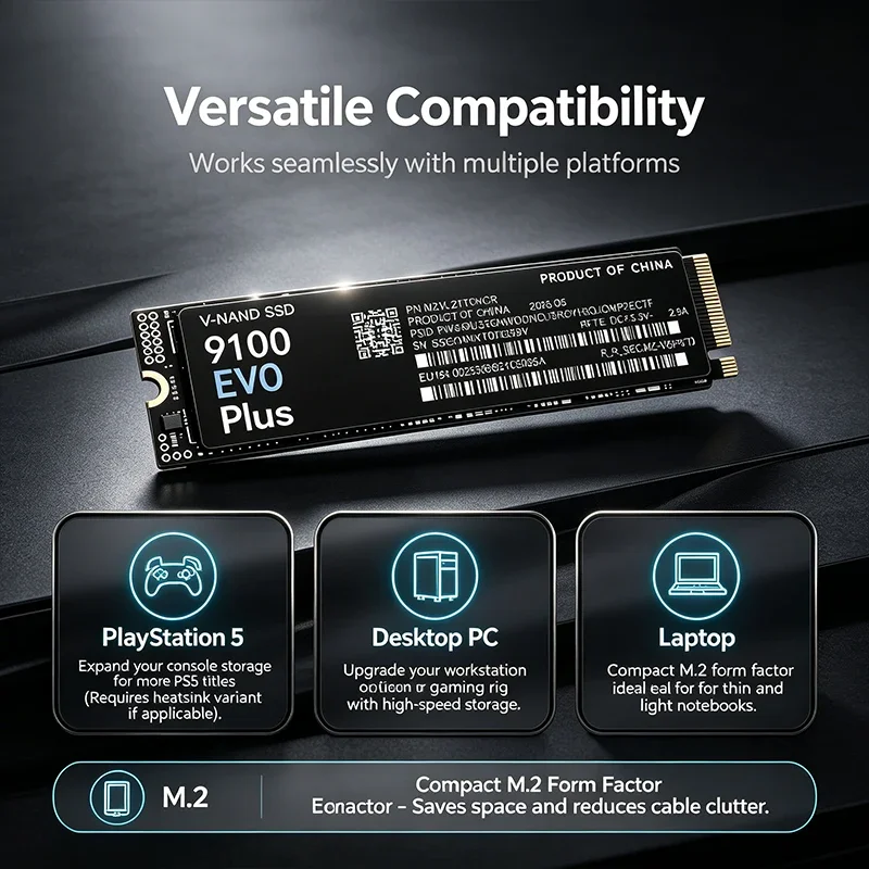 9100 EVO PLUS M.2 NVMe SSD, mu - M.2 Nvme 4Tb Pcie 4.0 Ssd ulasan dan harga